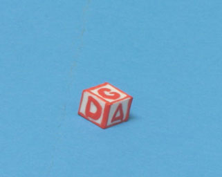 Dollhouse Miniature Alphabet Block, 1/4", Assorted